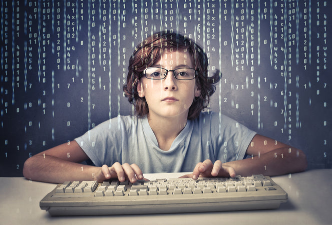 Half-term coding camp - Child using a computer