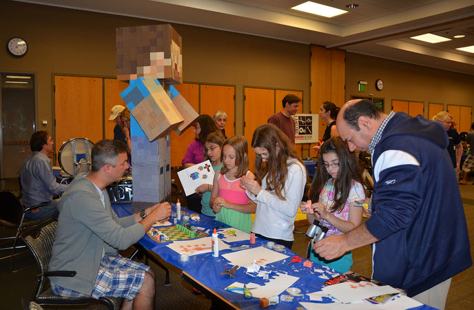 minecraft coding summer camp - minecraft papercraft exhibit